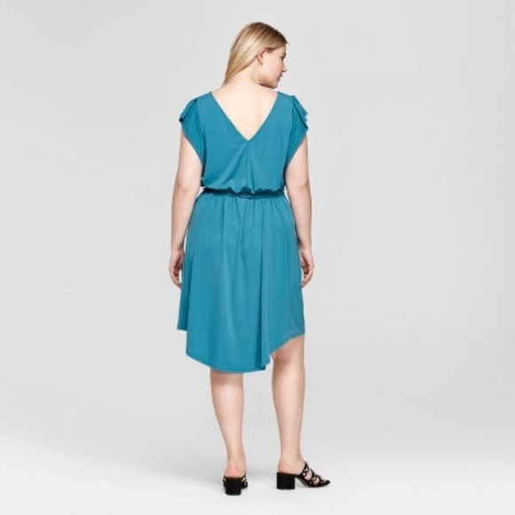 [1X] Ava & Viv - Ruffle Sleeve Wrap Dress - Picture 2 of 3